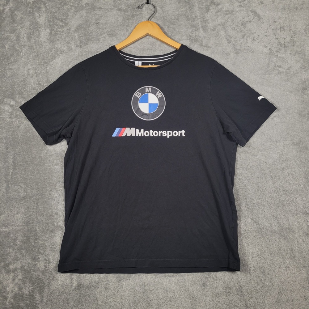 Puma T-Shirt Mens Large Black BMW M Motorsport Graphic Tee Racing
